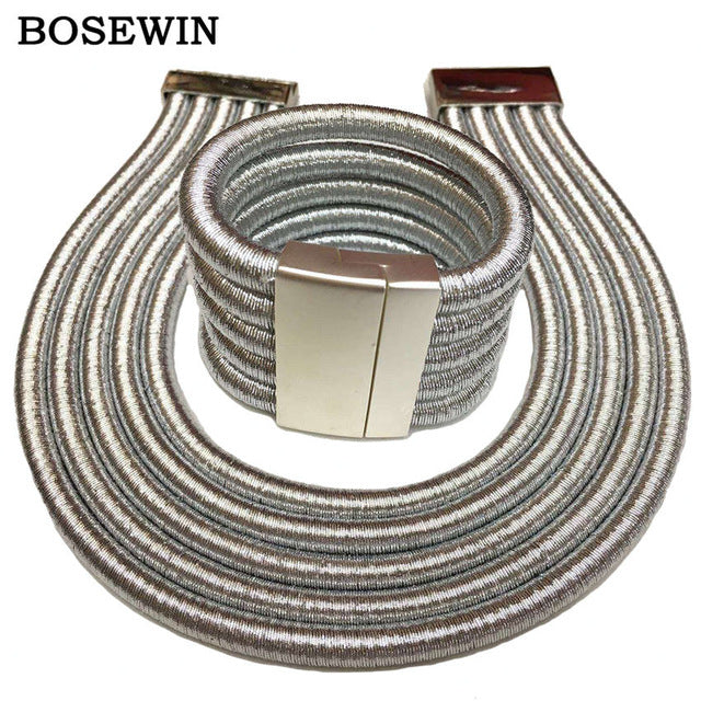 MANILAI Hot Boho Collar Necklace Jewelry Sets