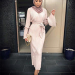 Muslim Wrinkled Pencil  Maxi Dress