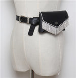 Rhinestone Women Waist Bag Money Phone Pouch