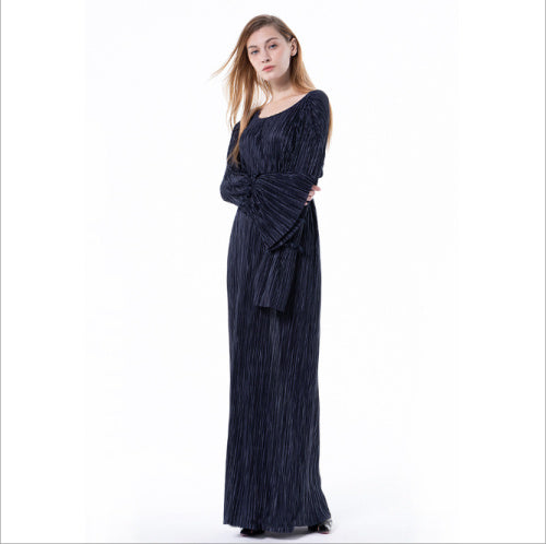 Muslim Wrinkled Pencil  Maxi Dress