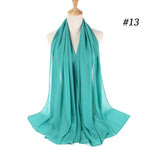 Women plain bubble chiffon scarf hijab