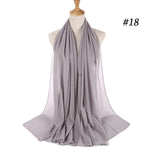 Women plain bubble chiffon scarf hijab