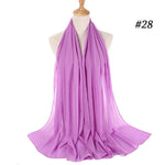 Women plain bubble chiffon scarf hijab