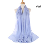 Women plain bubble chiffon scarf hijab