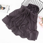 Women plain bubble chiffon scarf hijab