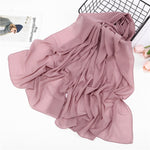 Women plain bubble chiffon scarf hijab