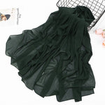 Women plain bubble chiffon scarf hijab