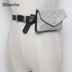 Rhinestone Women Waist Bag Money Phone Pouch