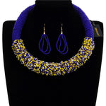 Multilayer Seedbead Bohemian Choker Necklace set