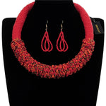 Multilayer Seedbead Bohemian Choker Necklace set