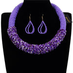 Multilayer Seedbead Bohemian Choker Necklace set
