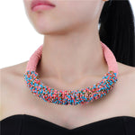 Multilayer Seedbead Bohemian Choker Necklace set